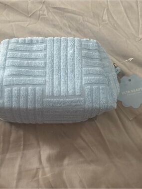 Ulta Beauty Pale Blue Textured Cosmetic Pouch